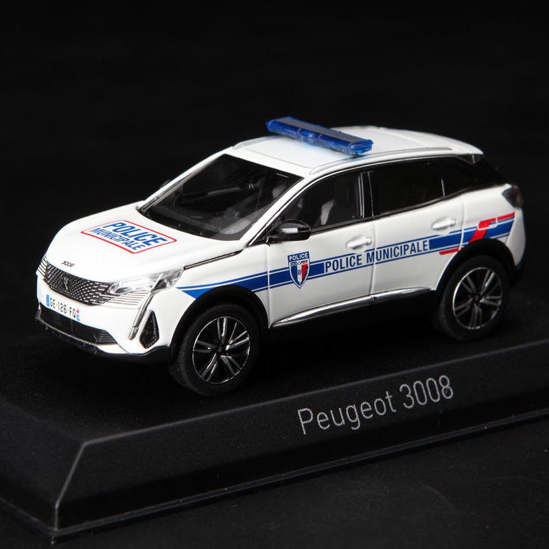 NOREV 1/43 标志 PEUGEOT 3008 2023款POLICE 警车 合金模型 白色