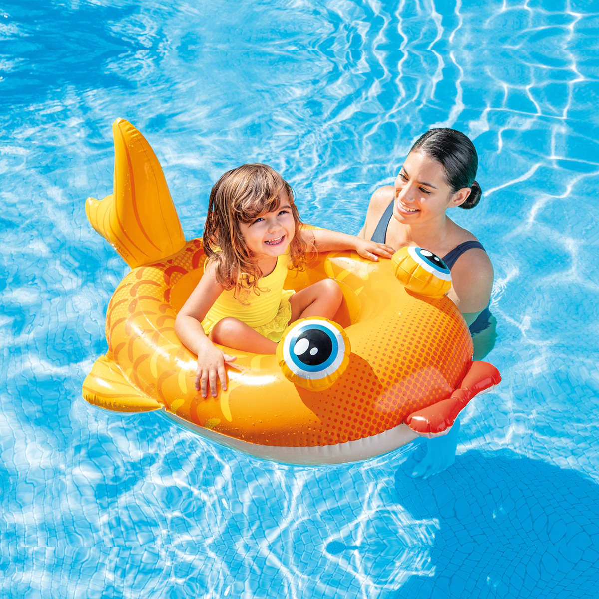 儿童金鱼充气船婴儿宠物水上小船坐骑游泳圈宝宝漂浮气垫拍摄