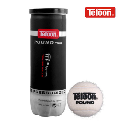 天龙白色网球pound-3温网定制3粒罐装封听比赛训练用球