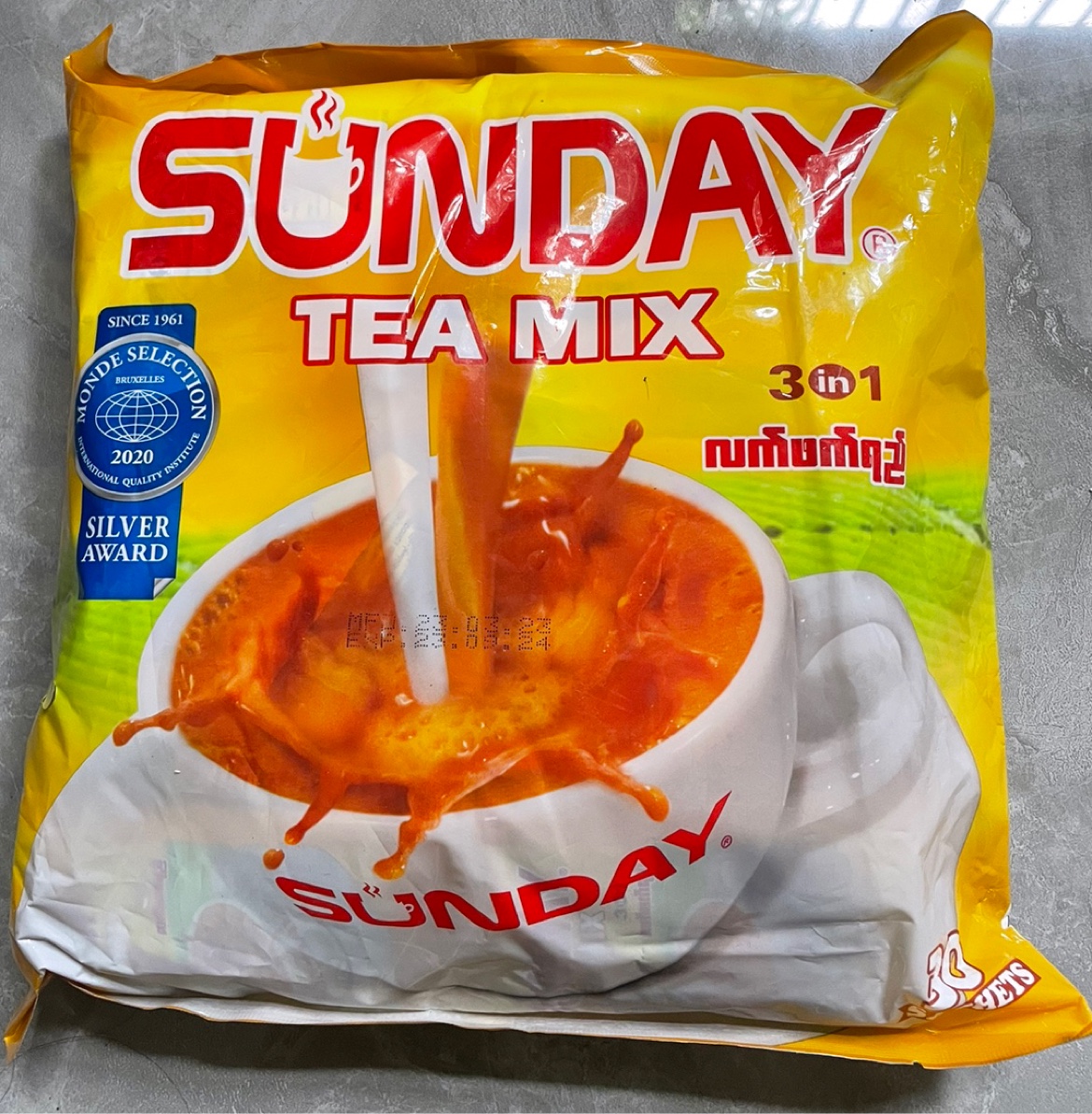 缅甸星期天sunday奶茶独立小包装速溶奶茶粉进口25g*30包