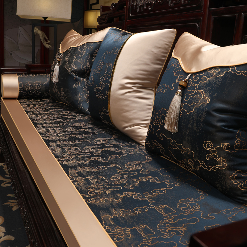 红木沙发坐垫防滑靠背垫中式实木家具座垫高档罗汉床垫乳胶垫定制