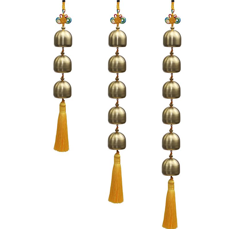 创意中式纯铜铜铃铃铛风铃挂饰家居室内店铺挂件1-12铃可定制个数