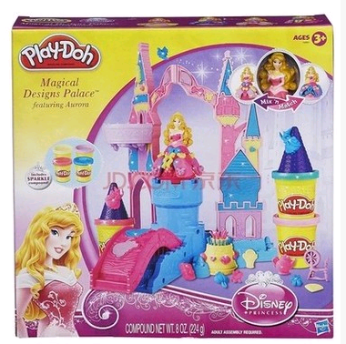 正品培乐多迪士尼长发公主美人鱼爱丽儿城堡橡皮彩泥玩具女孩玩具