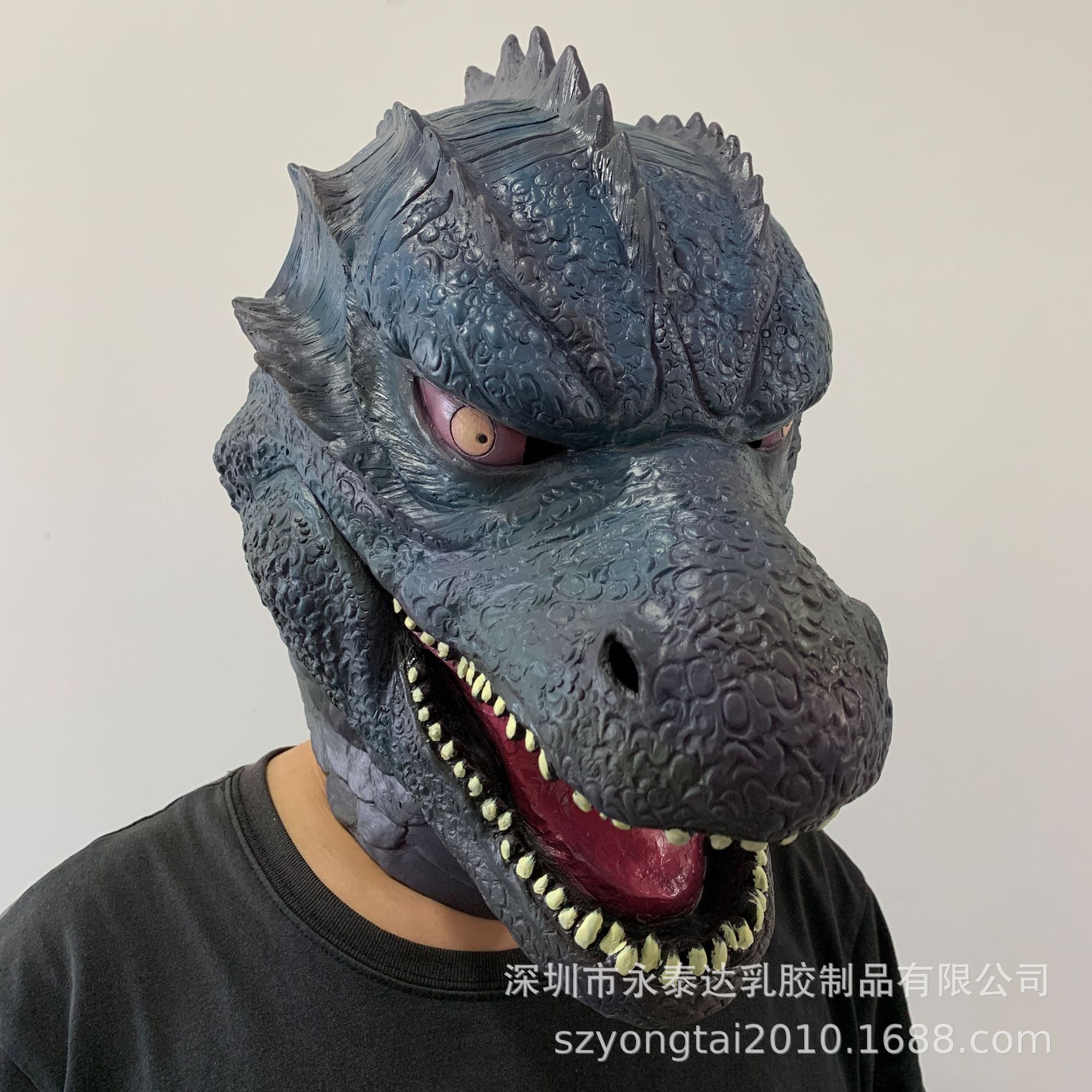 哥斯拉2怪兽之王Godzilla乳胶动物面具头套 恐怖面具万圣节派对