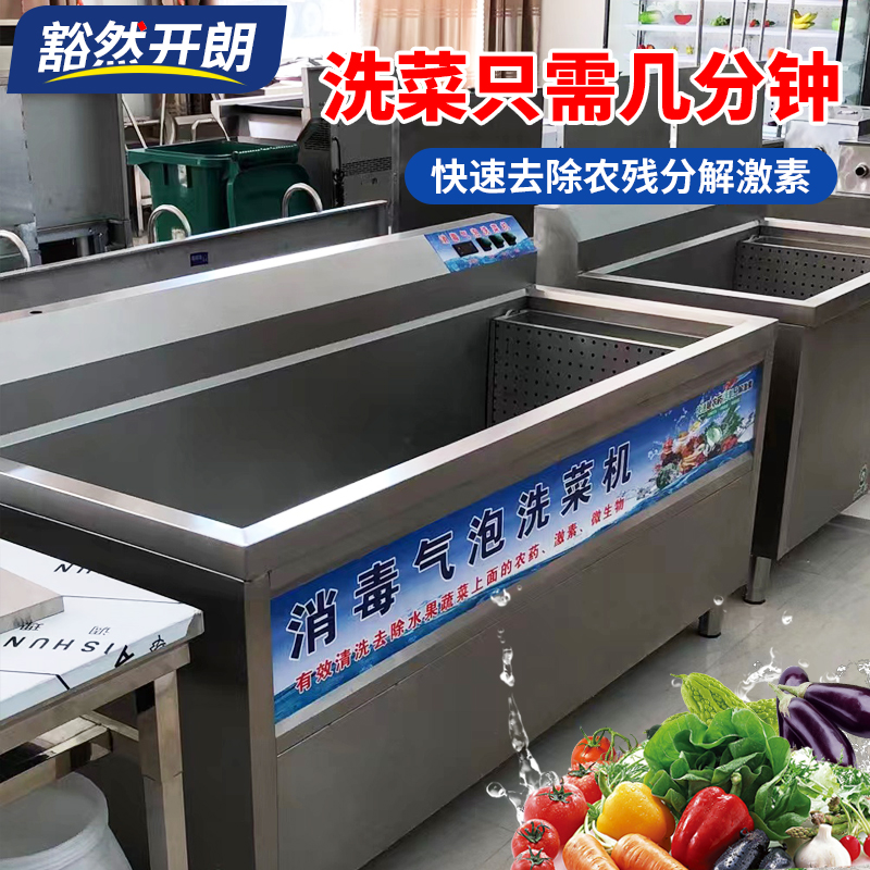 蔬菜水果清洗机龙虾气泡净菜加工设备大食堂超声波臭氧商用洗菜机