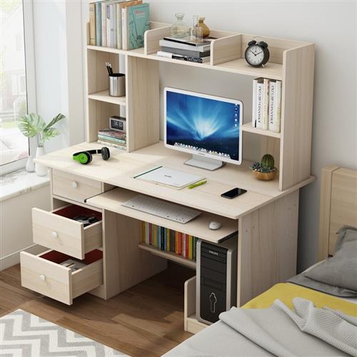 众豪(ZHONGHAO) 电脑桌台式家用书桌书柜组合卧室学生书桌学习桌