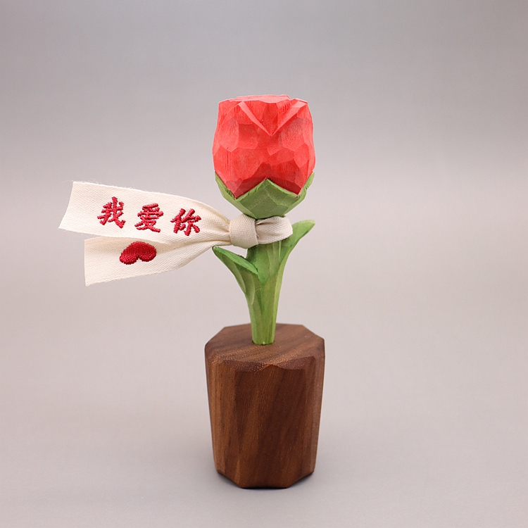 木雕玫瑰花