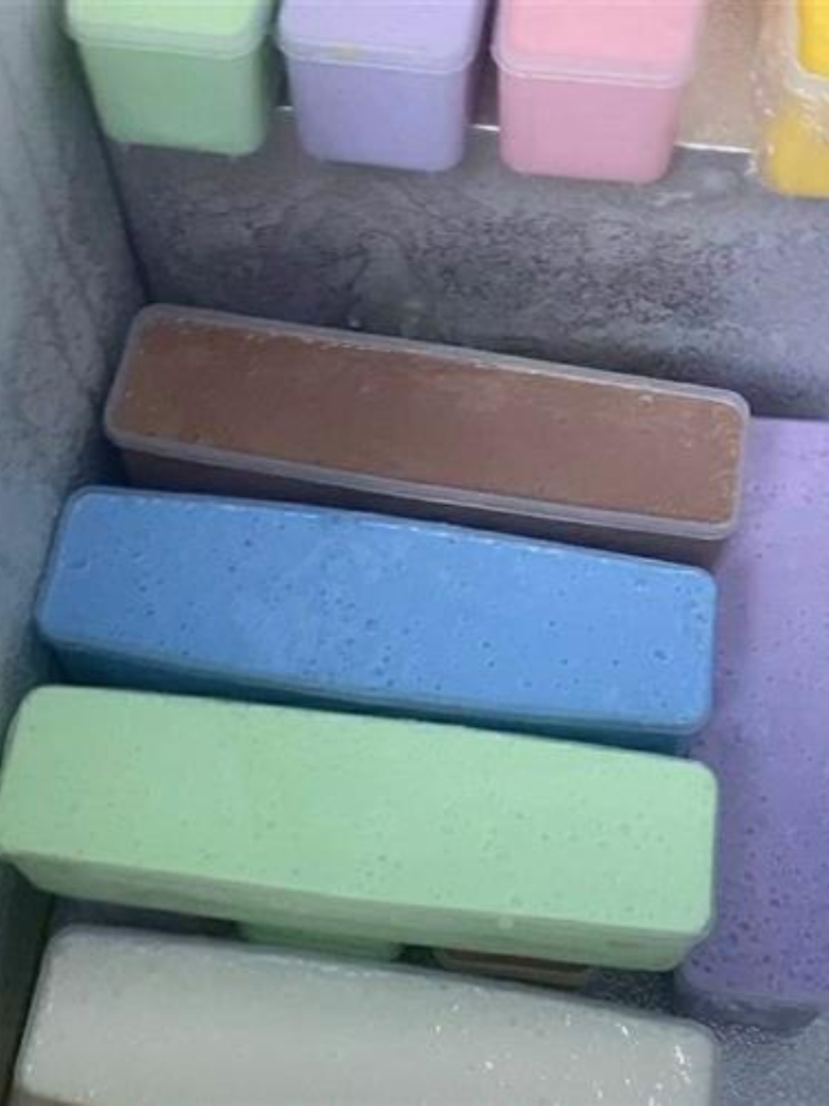 冰淇淋盒长方形制作盒子网红手工彩虹七彩冰淇淋工具摆摊隔色模具