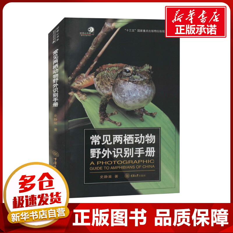 常见两栖动物野外识别手册 史静耸 著 动物专业科技 新华书店正版图书籍 重庆大学出版社