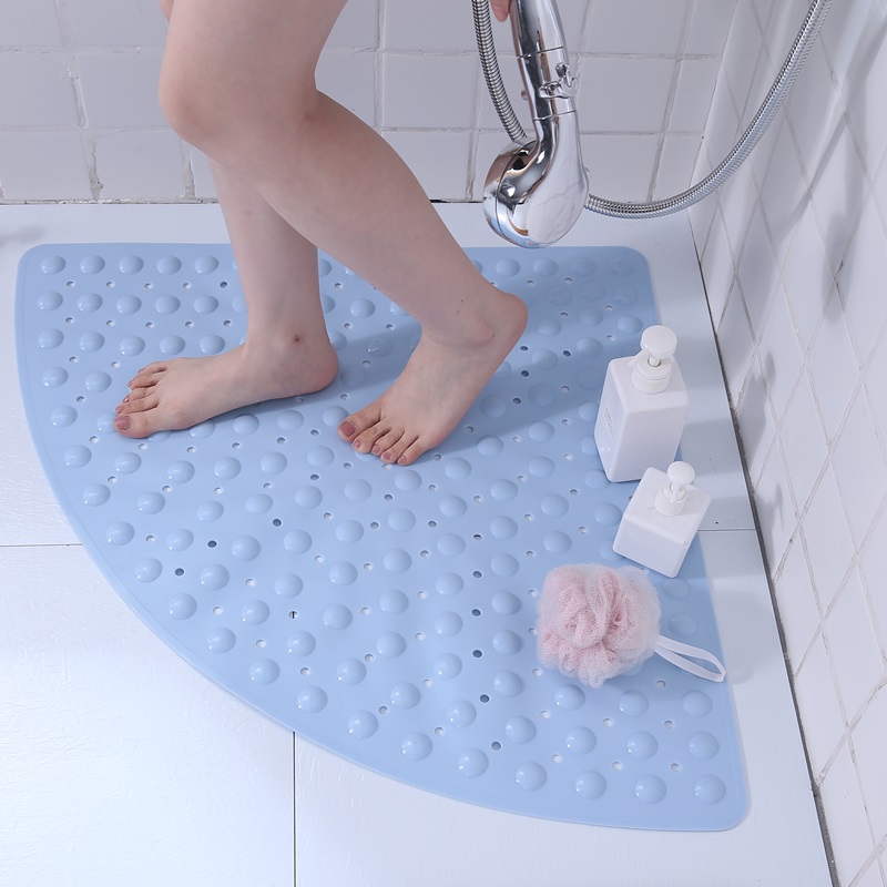 环保加厚淋浴房洗澡间扇形防滑垫三角形沐浴室冲凉房弧形防摔地垫