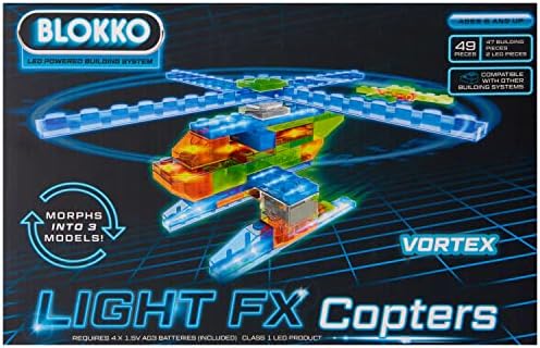 Blokko LED Light Up Copters Kit. Instructions for 3 Differen