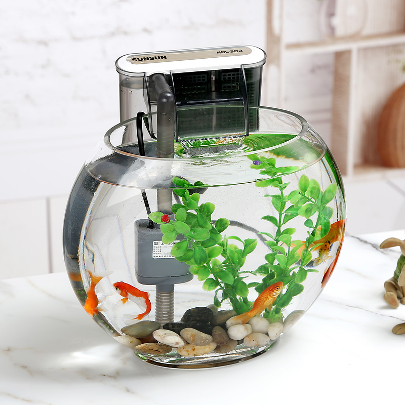 创意加厚一体玻璃扁形小鱼缸热带鱼缸水培花瓶办公室桌面沙画玻璃