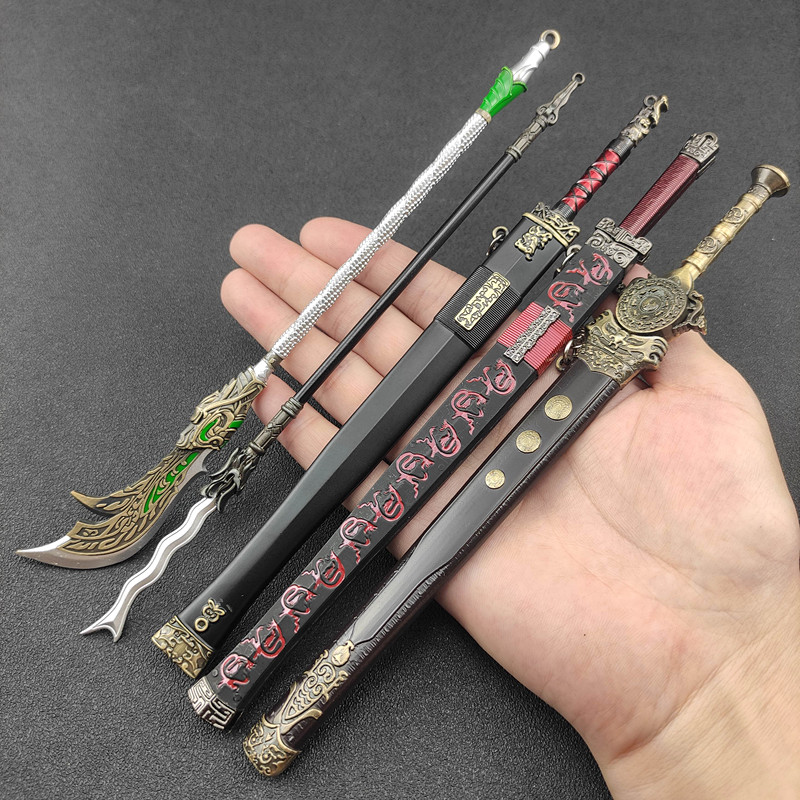 新三国演义古代兵器 刘备双股剑刘皇叔合金宝剑玩具模型周瑜武器