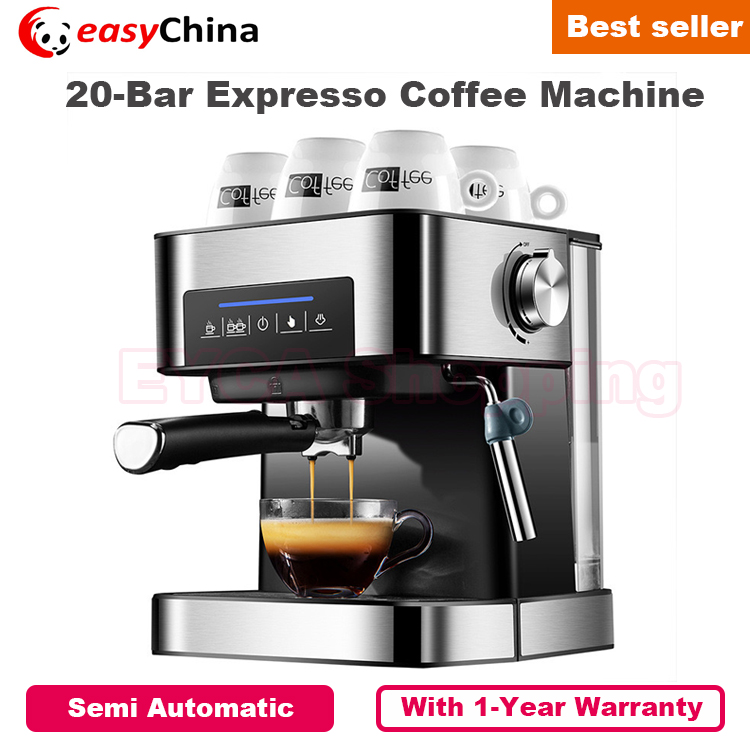 1.6L 20-Bar Semi Automatic Expresso Coffee Machine Maker