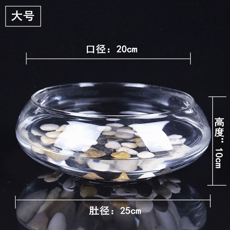 水培玻璃花盆透明碗莲荷花铜钱草盆缸养睡莲的专用花盆鱼缸植物器