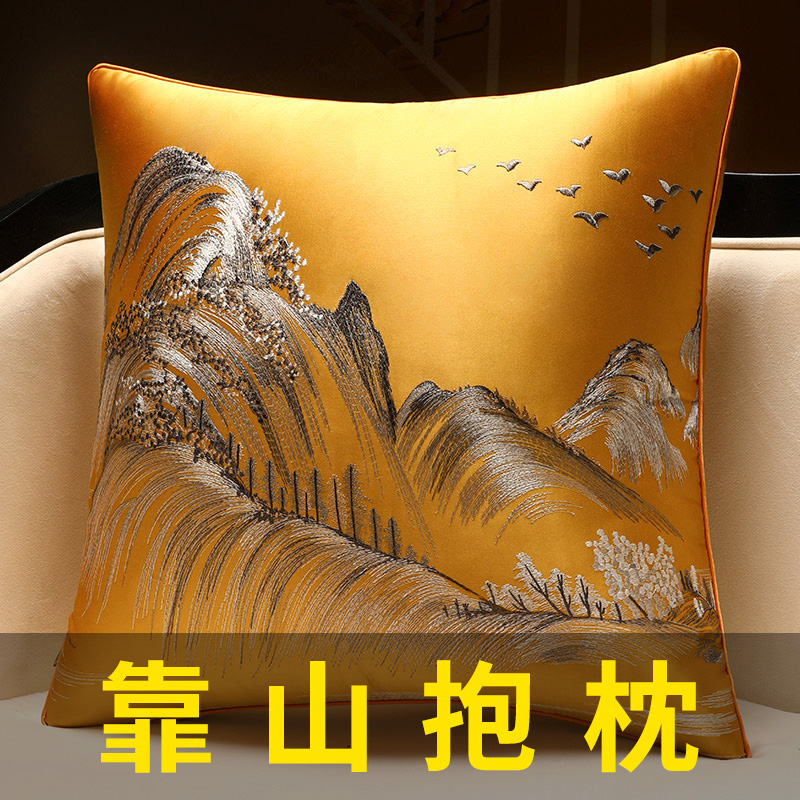 中式抱枕沙发客厅床头靠背靠垫腰枕中国风抱枕套不含芯靠枕靠背垫
