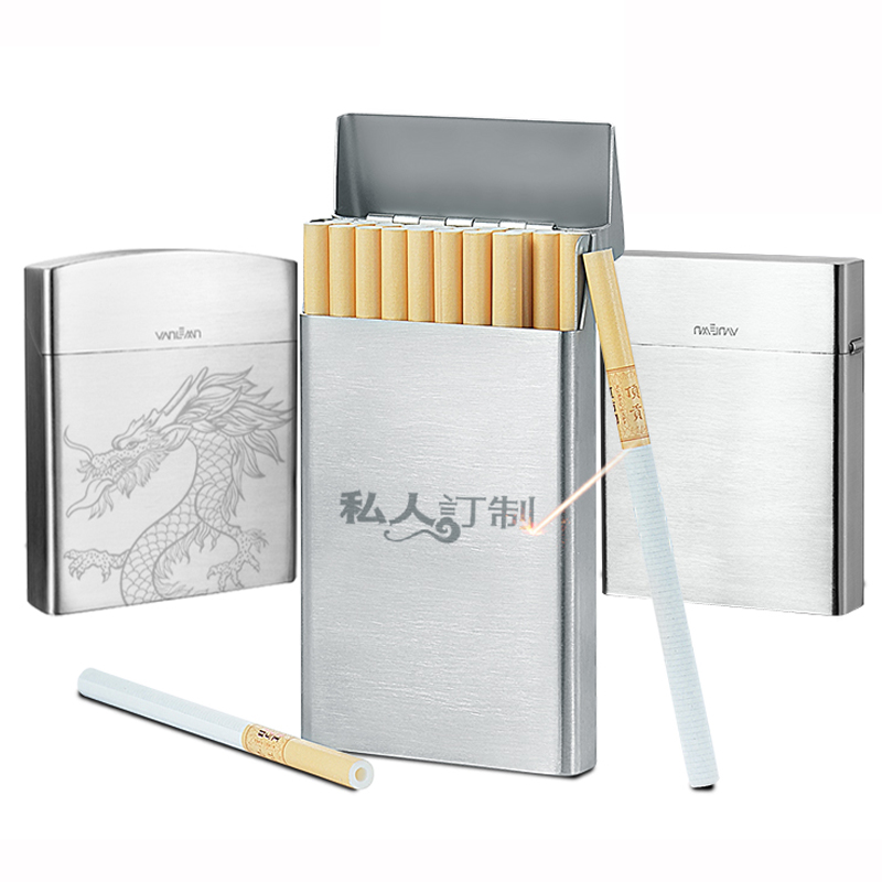 丹麦梵勒不锈钢中支软包细支粗烟香烟盒高档20支装男女士薄款便携