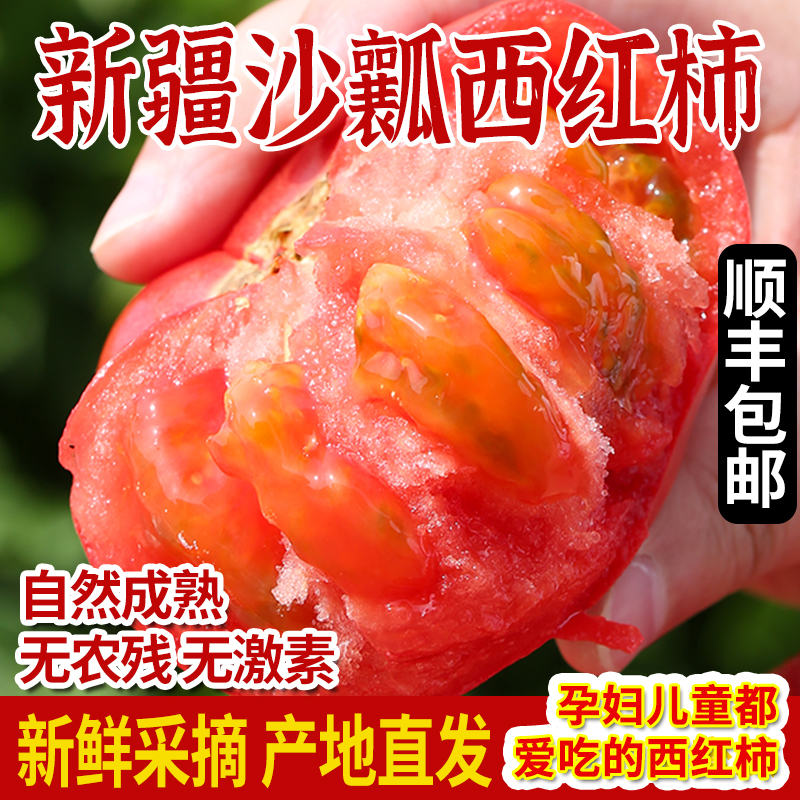 新疆普罗旺斯西红柿新鲜自然熟沙瓤番茄生吃应季水果5斤整箱包邮