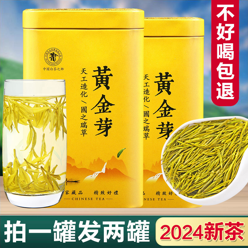 正宗白茶吉安2024年新茶特级礼盒装散装珍稀高山绿茶黄金芽茶叶