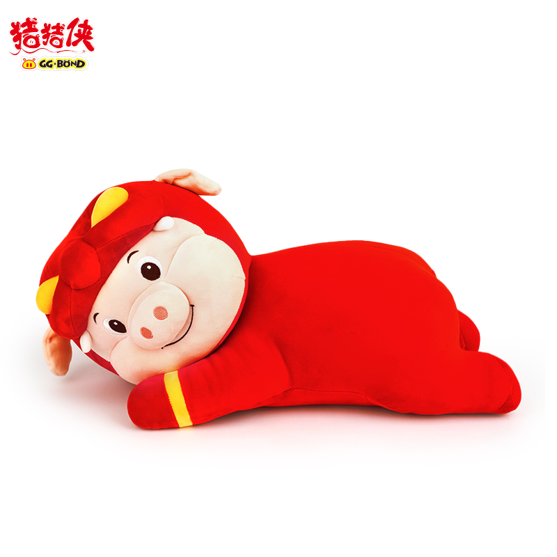 猪猪侠毛绒公仔玩具娃娃小猪仔趴姿睡觉抱枕发箍玩偶儿童毛绒玩具