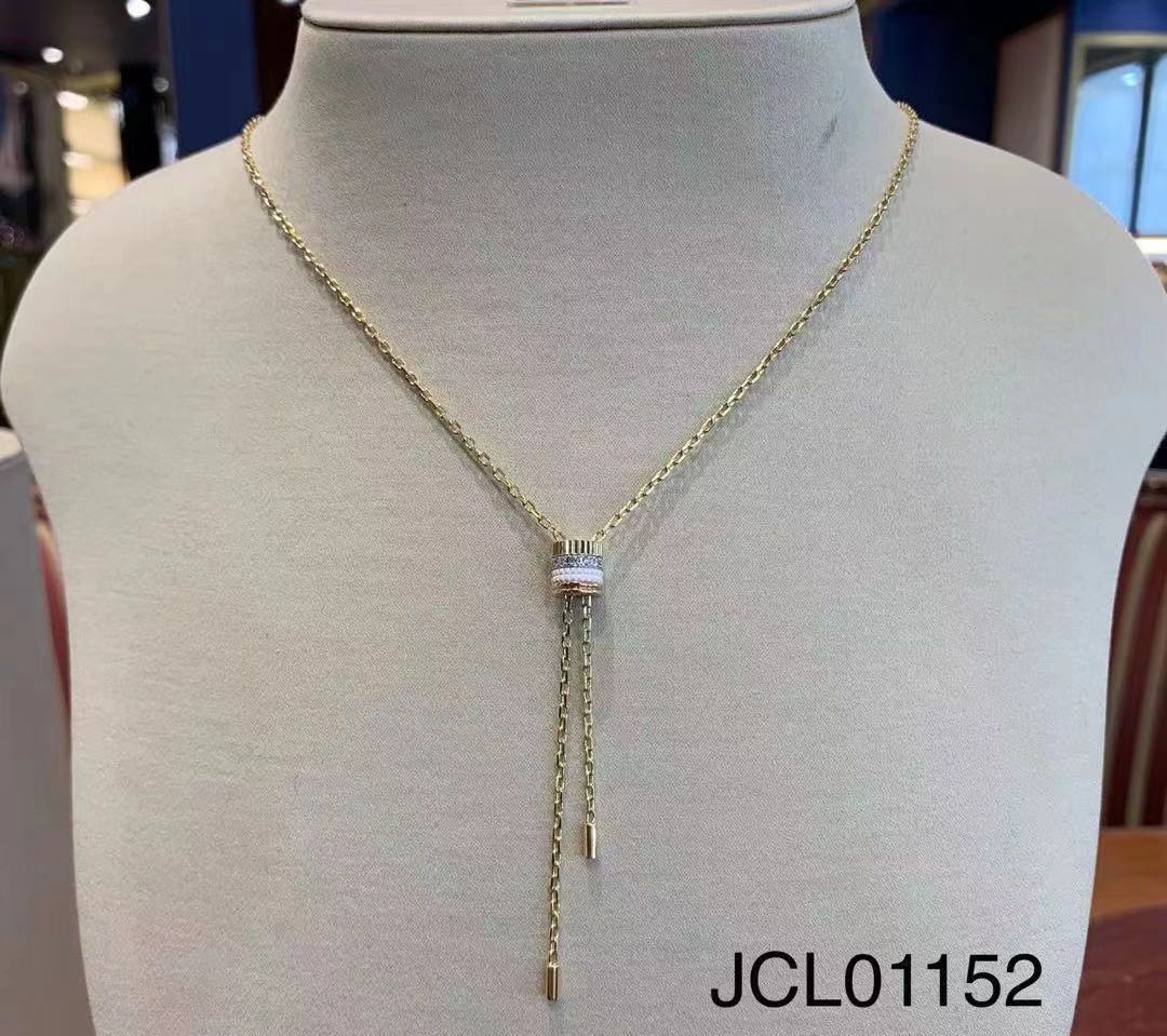 【ELYSEES】BOUCHERON宝诗龙QUATRE白陶瓷钻石75cm长项链JCL01152