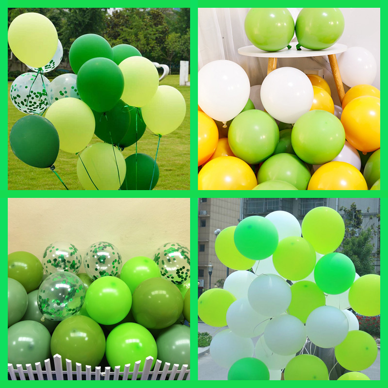 六一毕业季学校幼儿园活动商场布置绿色气球装饰露营夏森林系生日