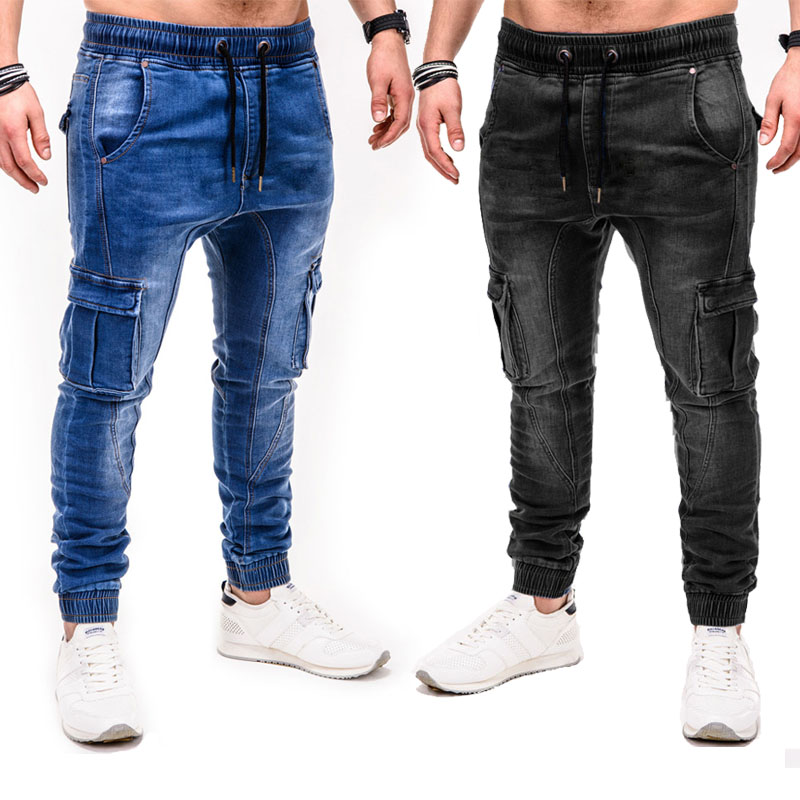 Classic Style Fashion Denim Trousers Male Black Blue  Pants