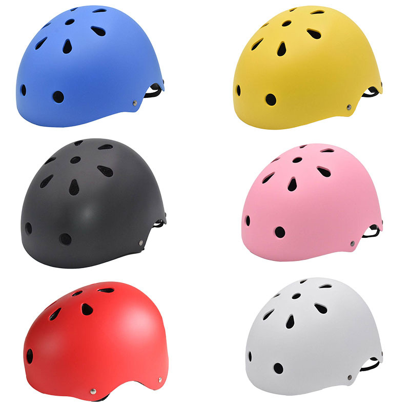 滑板运动头盔可调节自行车攀岩轮滑护具防摔成人安全帽少儿头盔