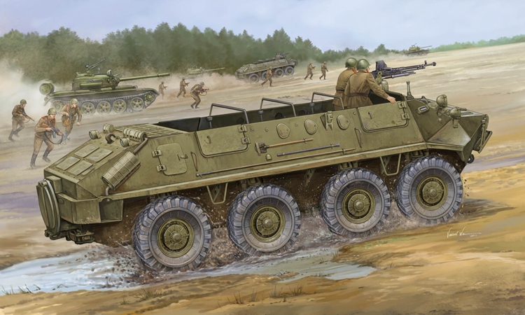 小号手 01542 胶粘拼装模型 1/35俄罗斯BTR-60P型装甲输送车