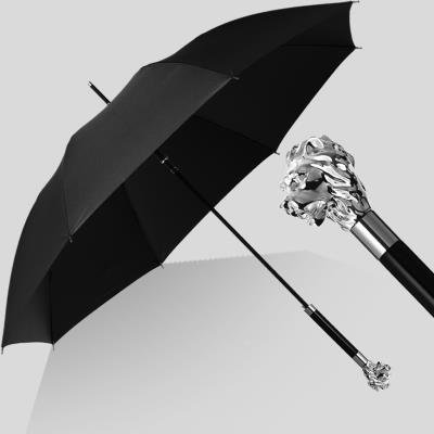 英轻伦复古风奢雨伞长绅士双人自雨动遮阳伞纯黑qXTK0101色D防