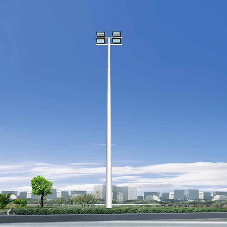 供应广场足球场照明LED中杆灯高杆灯灯杆30米八棱角高杆灯灯杆