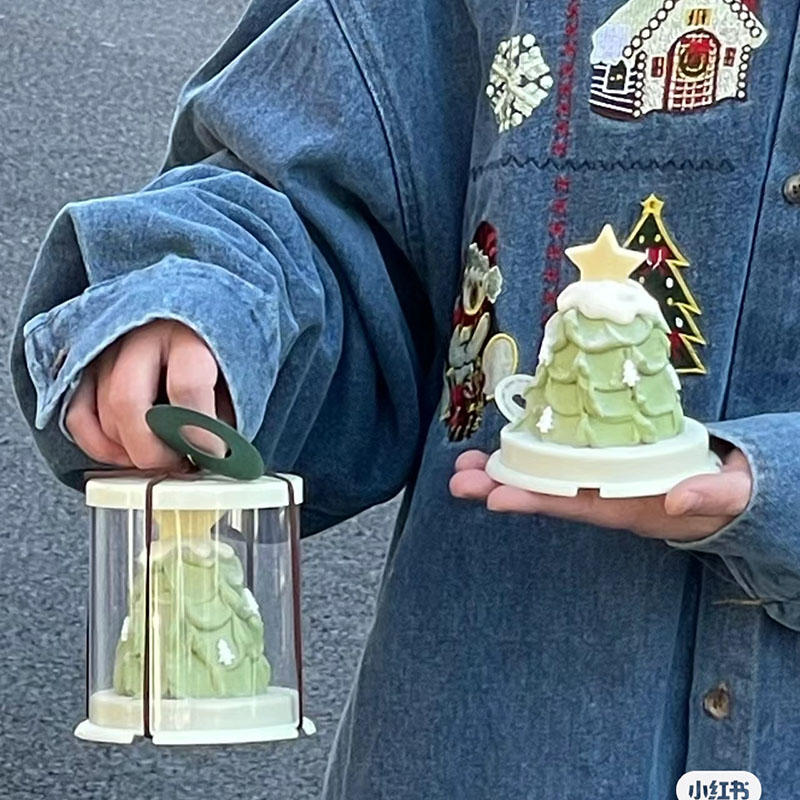 创意圣诞节蛋糕装饰摆件迷你圣诞树甜品台装扮星星五角星翻糖模具