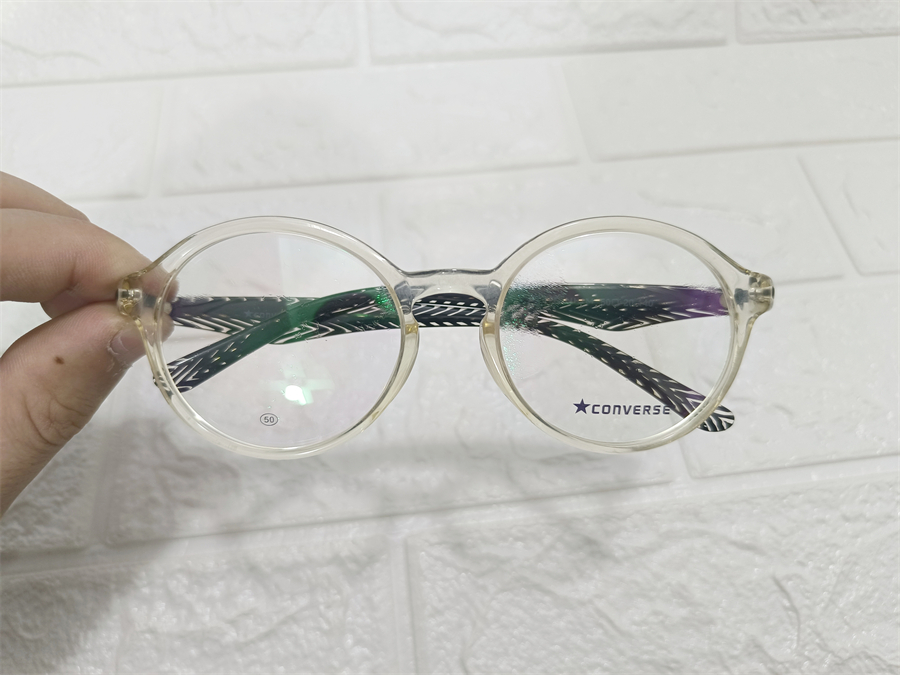 外贸原单板材眼镜全框遮脸显瘦眼镜框素颜淑女大镜面金属眼镜架