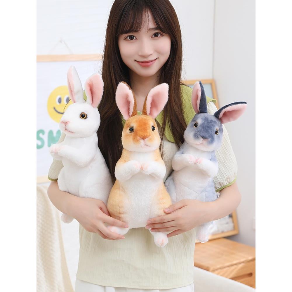 真兔子玩偶2023生肖小白兔年吉祥物公仔毛绒玩具娃娃儿童礼物女