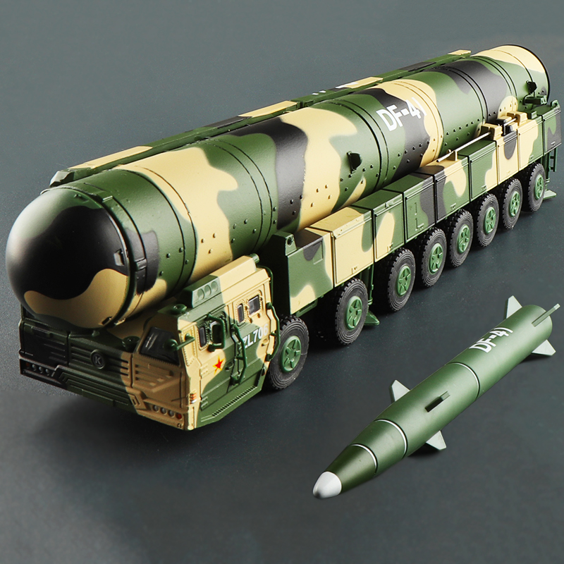 合金东风41核导弹发射车火箭运输车军事汽车模型玩具摆件军人礼物