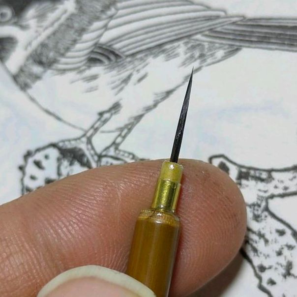 大宝山猫勾线笔陶瓷绘画水彩美术毛用细小狼毫叶筋依纹笔花鸟唐卡