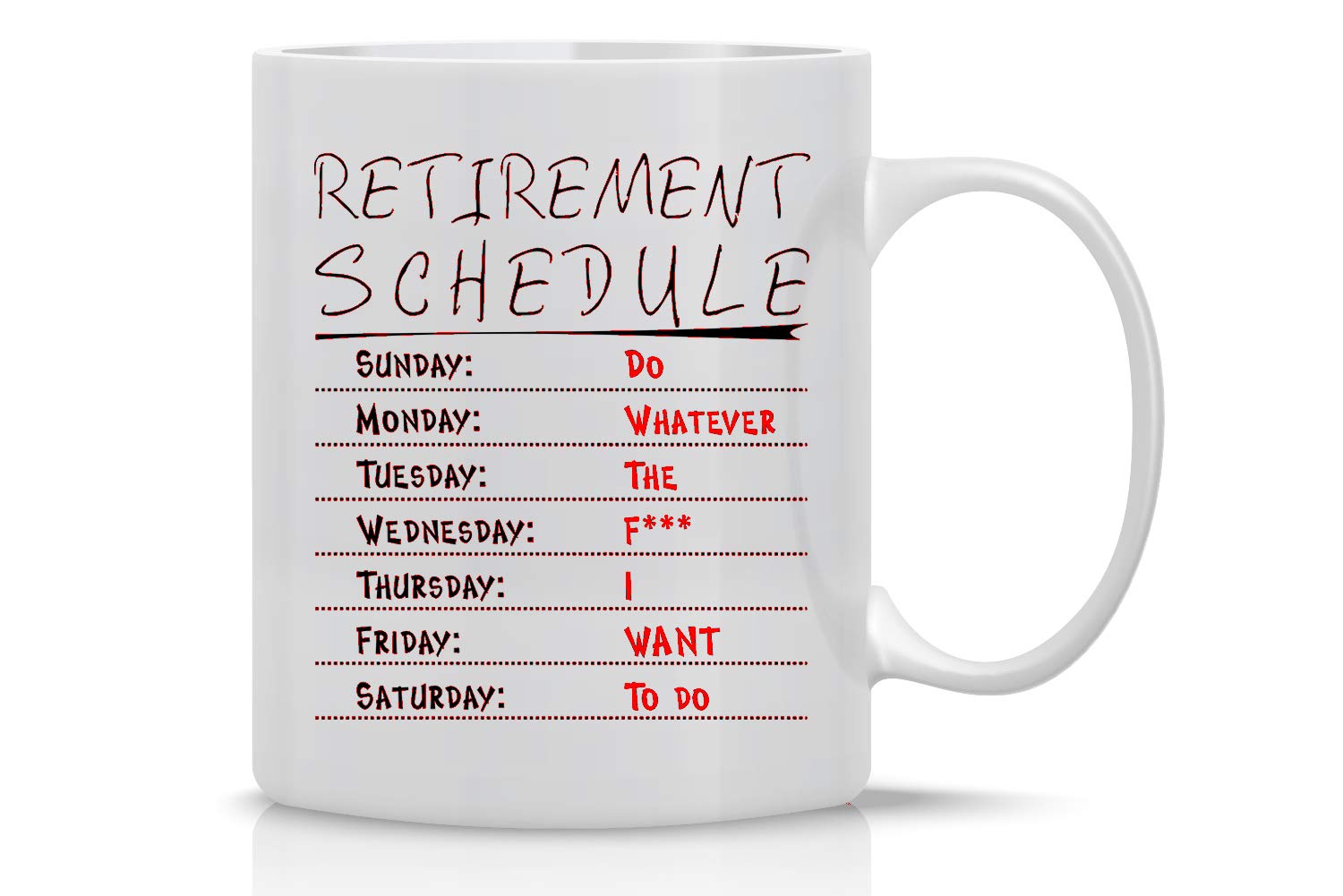 新款抖音ins网红趣味退休人员时间表陶瓷咖啡牛奶马克茶水杯礼物