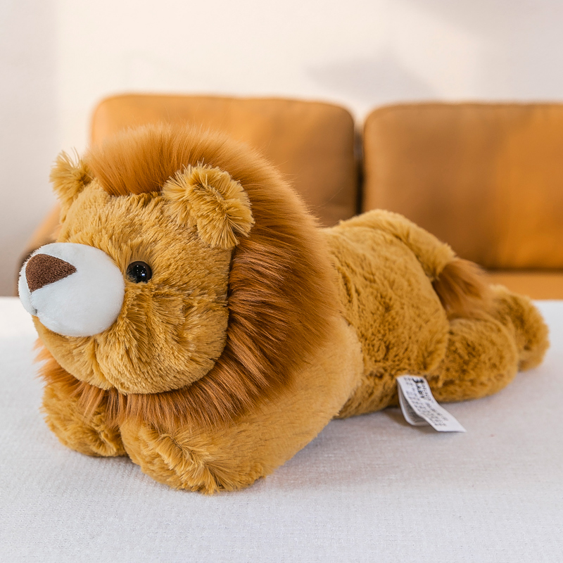 狮子公仔儿童抱枕安抚玩具毛绒玩偶女生靠枕炸毛狮布娃娃生日礼物