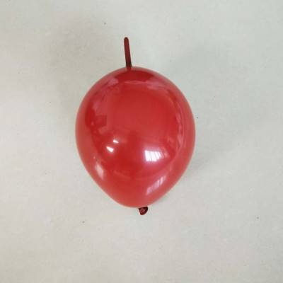 6寸10寸单层石榴红宝石红尾巴针尾气球暗红造型爱心灵可龙气球