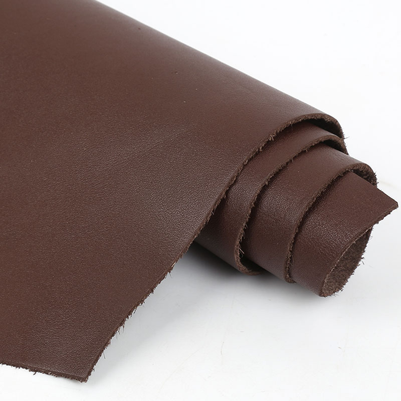棕色平纹牛皮手工diy皮具整张咖啡色粒面软皮料头层真皮皮革面料