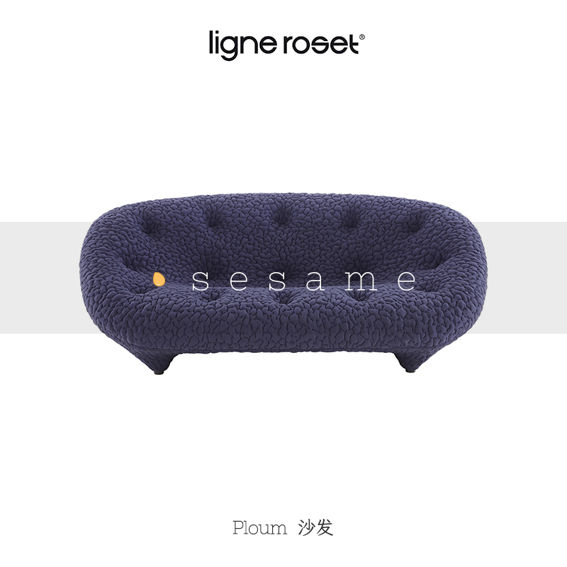 法国Ligne Roset Ploum 写意空间沙发应采儿同款弧形布艺网红客厅