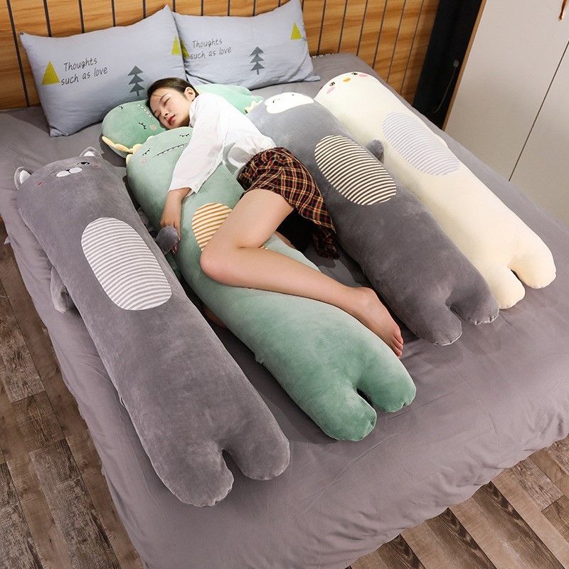 。晚上抱着睡觉的抱枕可爱床上夹腿长条抱枕可拆洗睡觉大枕头圆柱