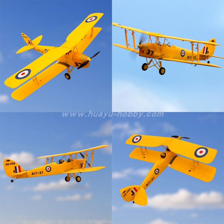 Tiger Moth 虎蛾双翼泡沫飞机1200mm 遥控模型像真机 成人航模