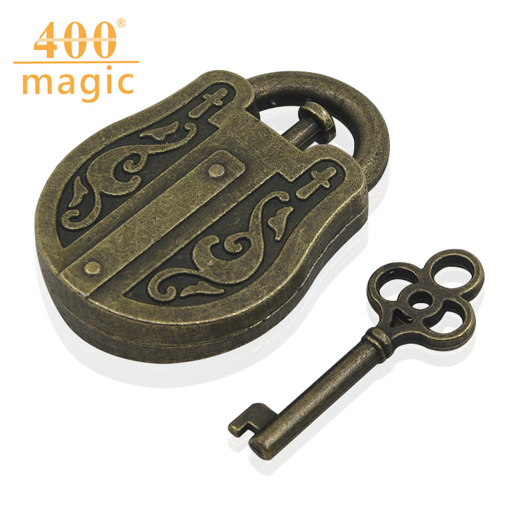 GM同款神力锁一把锁一把钥匙合金解环解锁戒指怀旧魔法益智机关盒