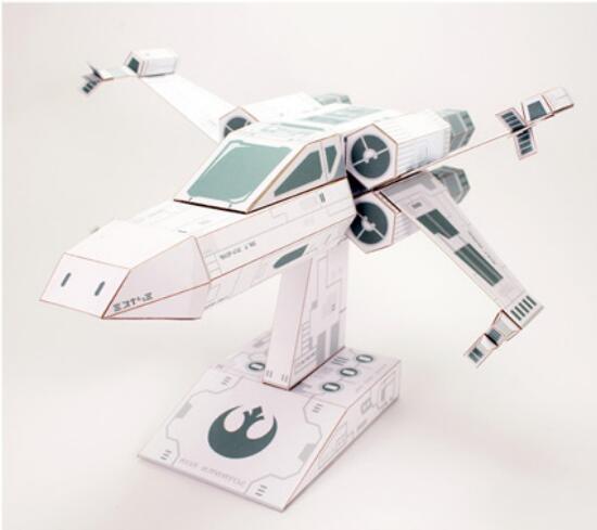儿童手工折纸DIY拼装立体3D纸质模型星球大战X战斗机宇宙飞船飞机