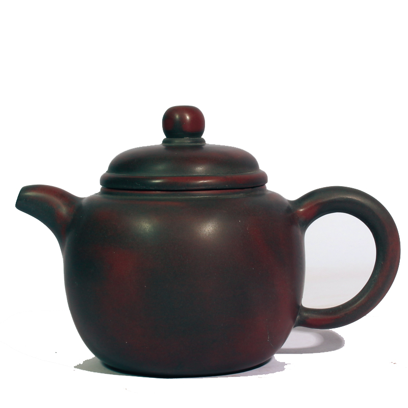 山语城坭兴陶茶壶具功夫茶壶家用简约黑陶瓷古铜色茶壶