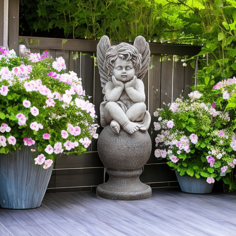 花园先生复古欧式天使摆件可爱户外人物雕塑花园装饰庭院阳台布置