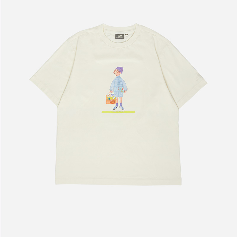 New Balance/新百伦 x  Slowboy联名人像插画都市短袖T恤5ED26301