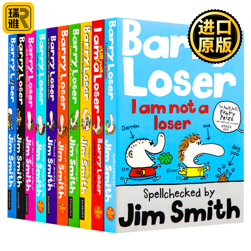 倒霉蛋巴里系列10册 英文原版 Barry Loser I am not a loser 失败者巴里 儿童幽默搞笑故事书 励志校园漫画文学 罗尔德达尔童书奖