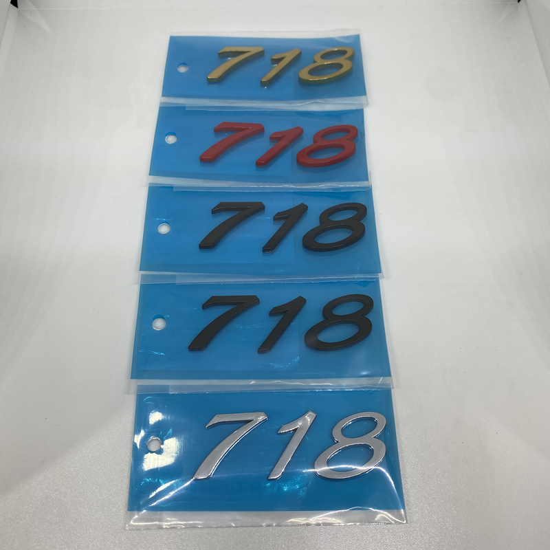 适用保时捷718车标 Cayman英文标 Boxster字母标志 卡曼GTS车尾标